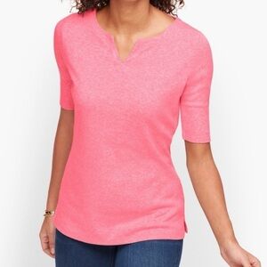 TALBOT’S -Heathered Pink Short Sleeve Tee